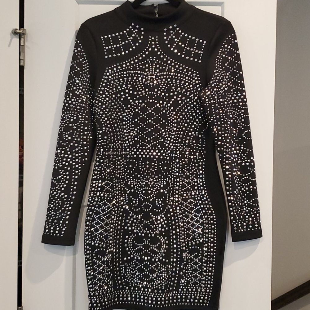 Studded Little Black Dress
